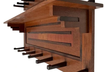 Two Art Deco Modernist Coat Racks by P.E.L. Izeren for De Genneper Molen